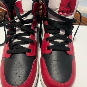 Nike Red and Black High-Top Sneakers